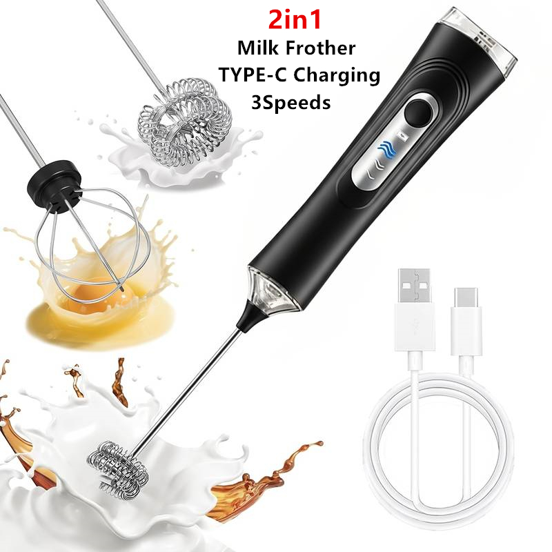 Kitchen Gadgets Website - Electric Milk Frother Foamer + Egg