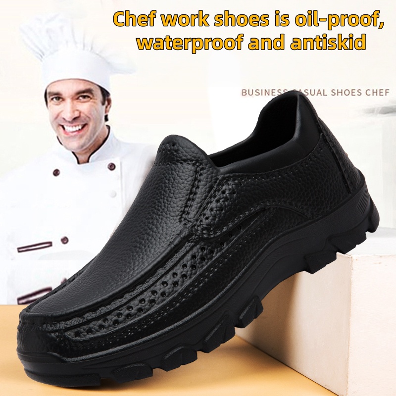 Kitchen Gadgets For Men - Men's chef shoes waterproof and oil-proof