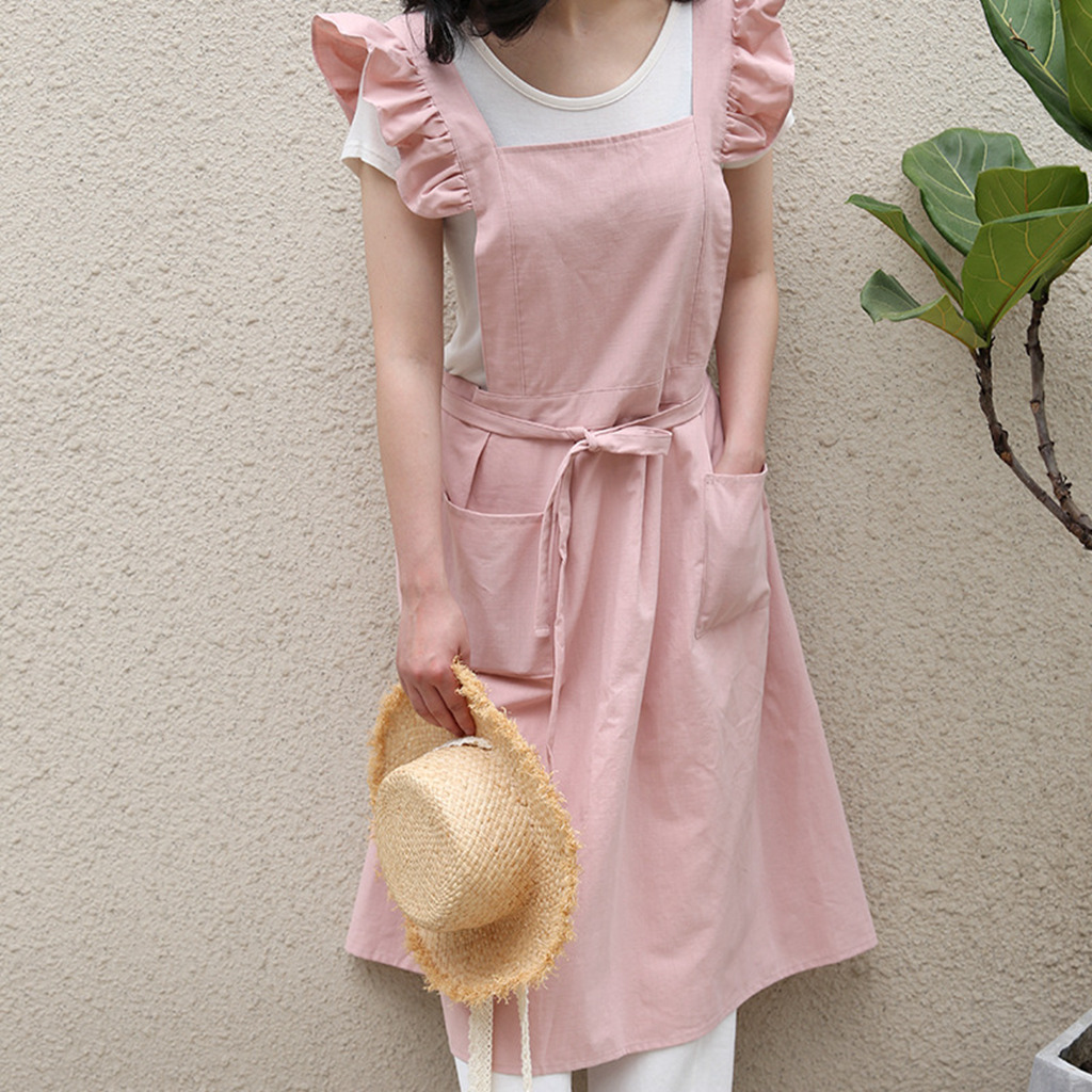Kitchen Gadgets For Women - Washed Cotton Linen Retro Kitchen Aprons