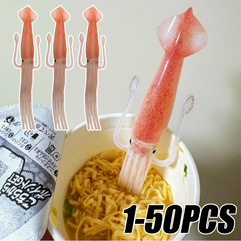 Kitchen Gadgets And Utensils - 1-50PCS Octopus Themed Food Fork Whimsical