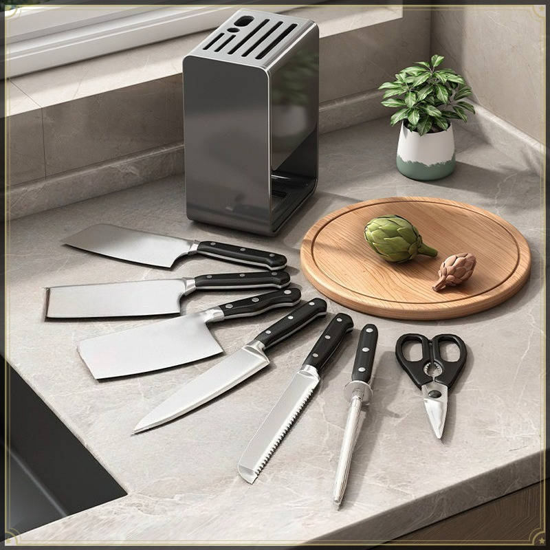 Kitchen Gadgets And Utensils - Countertop Style Knife Holder Carbon Steel