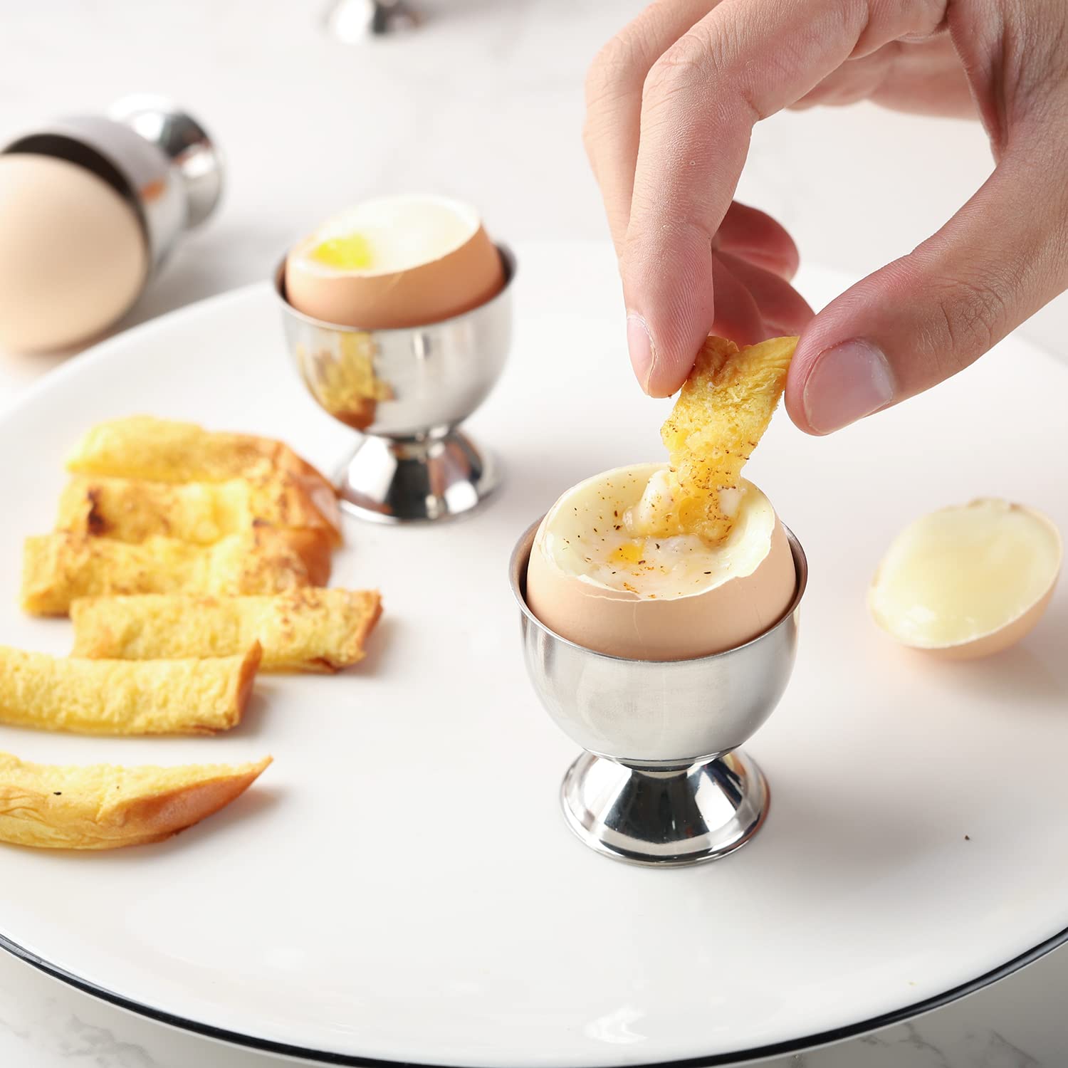 Stainless Steel Egg Cups Set H - огляд і ціна Kitchen Gadgets For Gifts