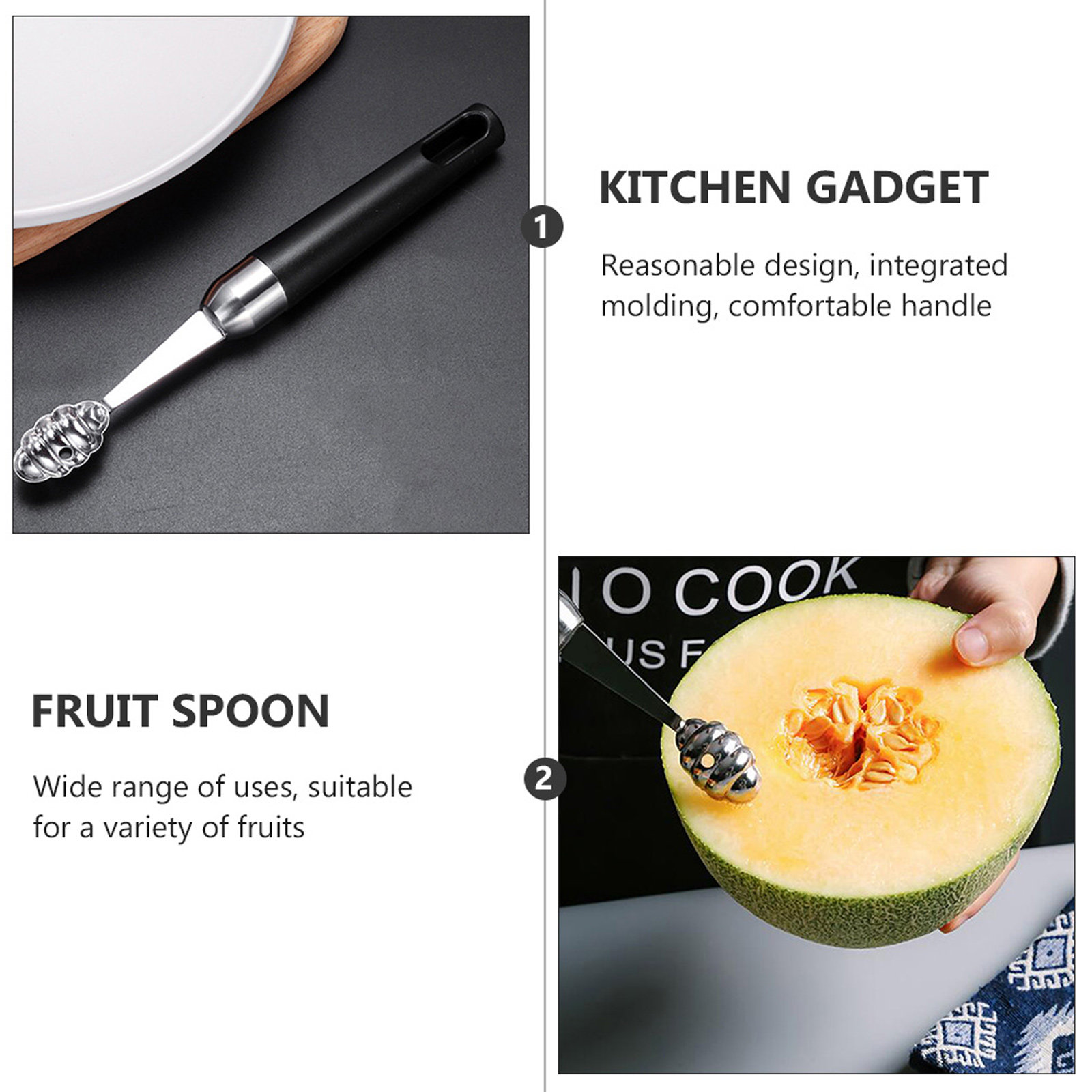 1Pcs Stainless Steel Fruit Sco - огляд і ціна Kitchen Gadgets & Toys